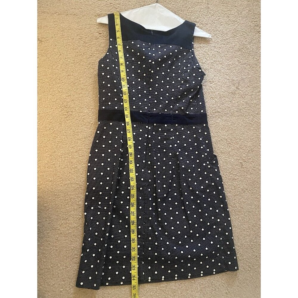 3/$15 SALE - Tommy Hilfiger Blue/White Polka Dot Sheath Dress Women’s Size 6 - Picture 7 of 10